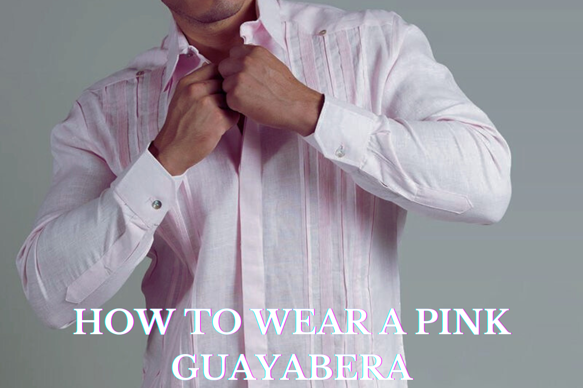 how to wear a pink guayabera