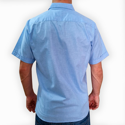 men's Baby blue guayabera shirt