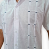men's White short sleeve mexican shirt