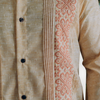 Long sleeve embroidered guayabera shirt