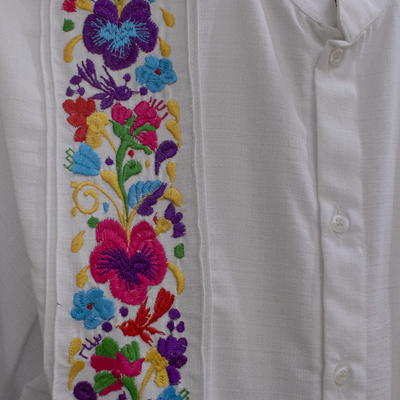 mexican floral guayabera shirt