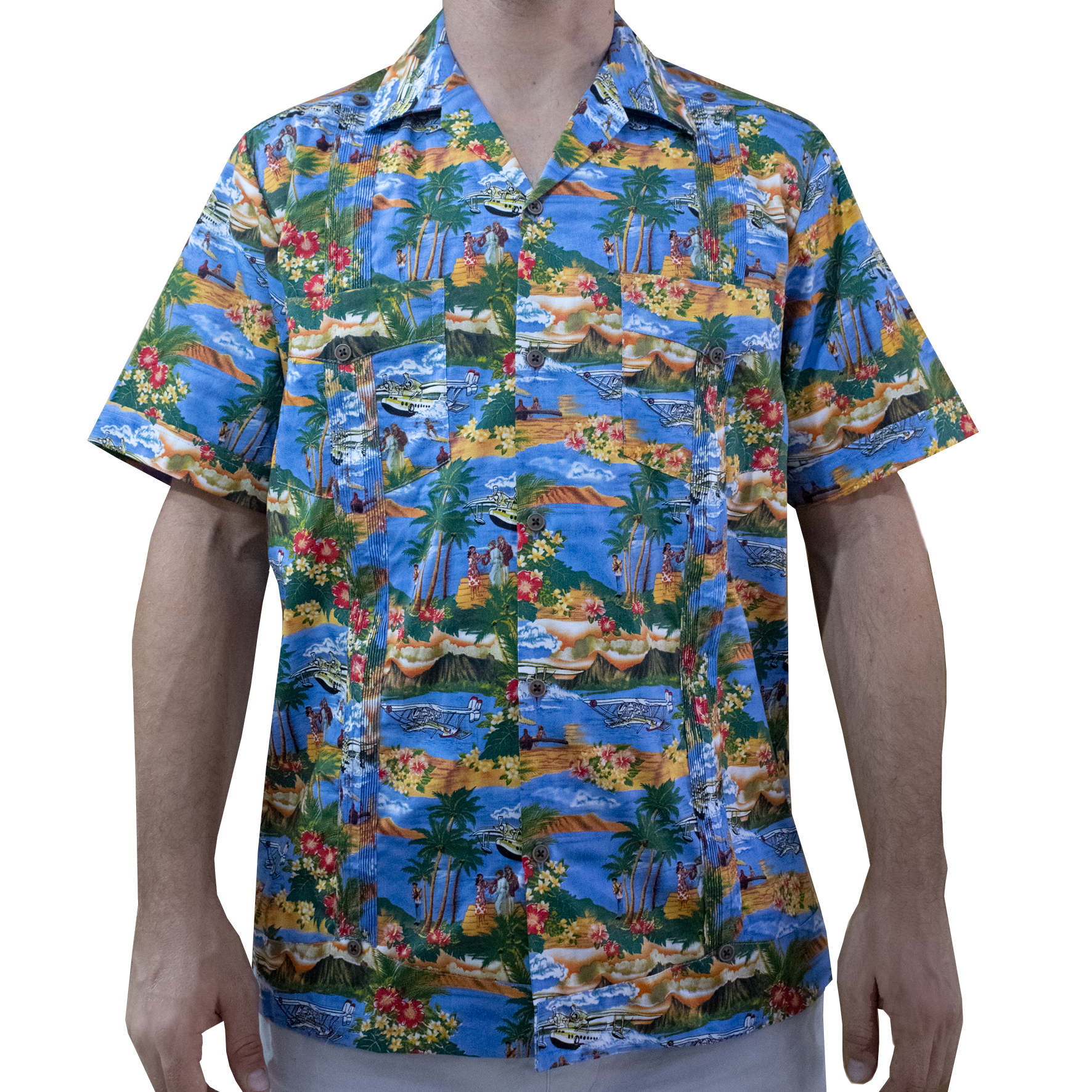 Hawaiian guayabera shirt
