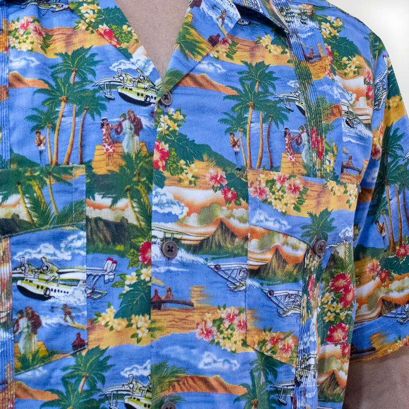 Hawaiian guayabera shirt
