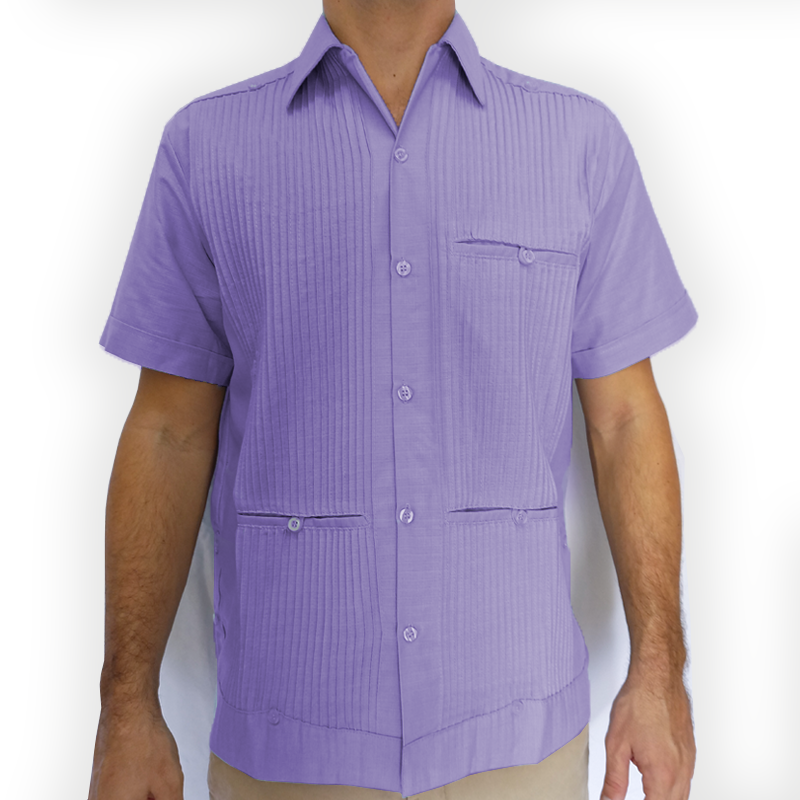 Purple guayabera