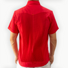 mexican Red guayabera shirt