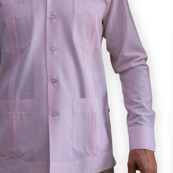 Pink guayabera