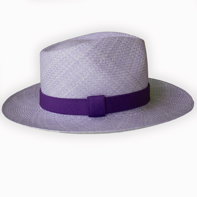 purple panama hat
