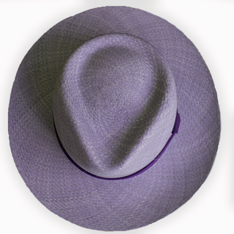 Purple jipijapa hat