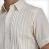 Ivory guayabera shirt 100% cotton