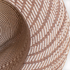 handmade White and brown Jipijapa hat