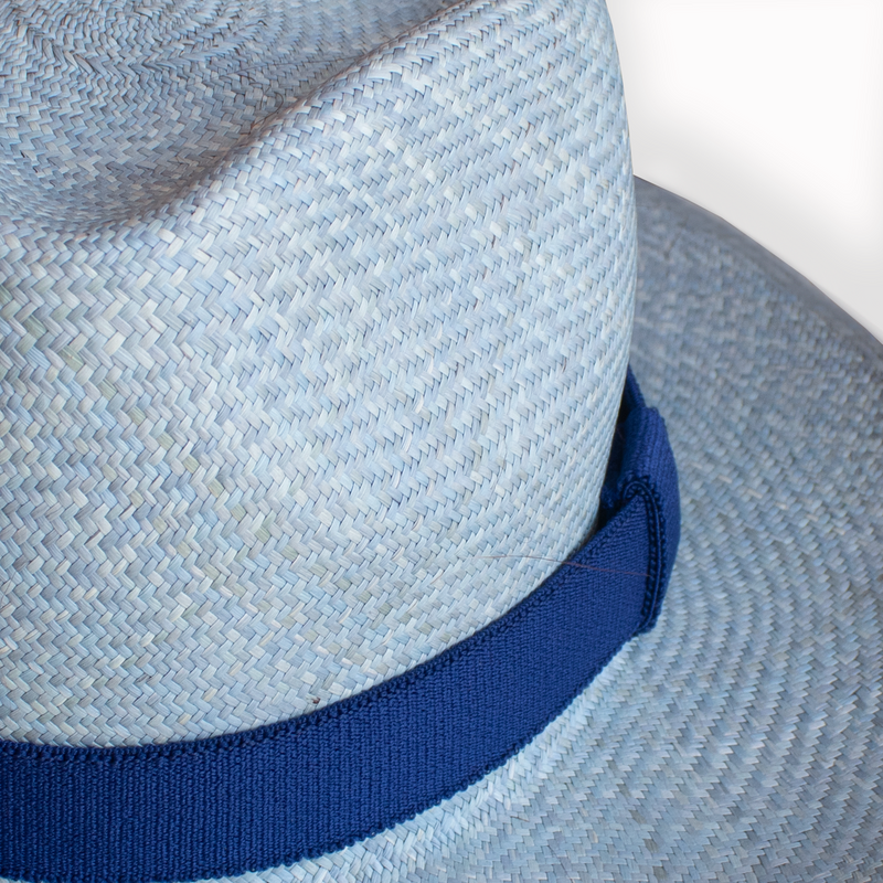 Blue jipijapa hat
