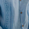 blue embroidery guayabera shirt