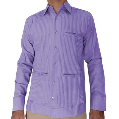Purple guayabera shirt