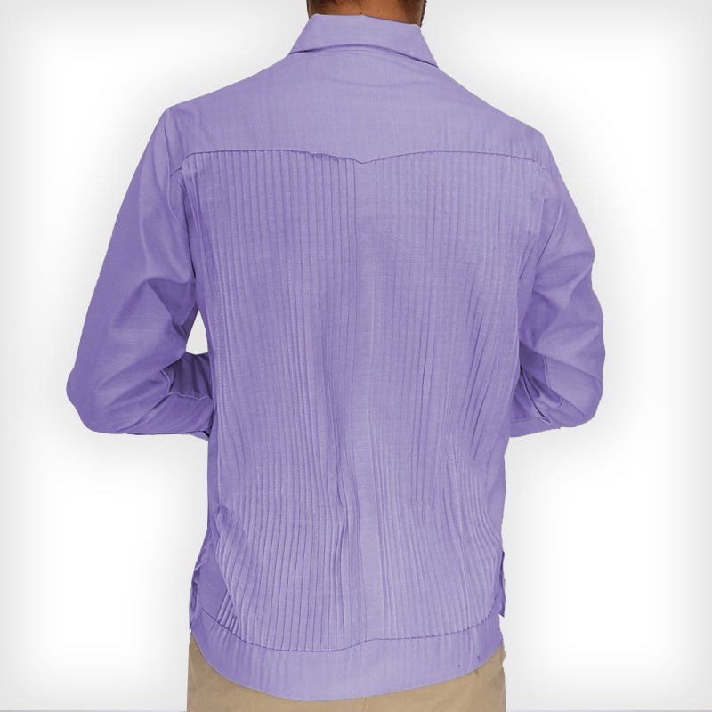 Purple guayabera shirt