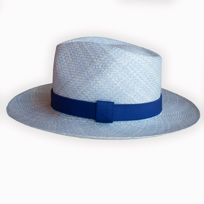 men's Blue jipijapa hat