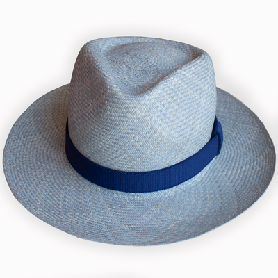light blue panama hat