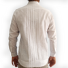White long sleeve guayabera for men