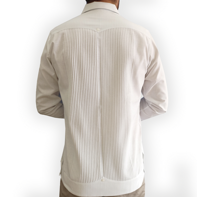 luxury White linen guayabera shirt